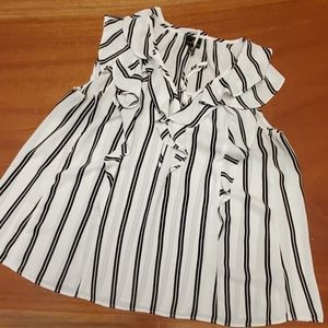 Worthington Sleeveless Striped Blouse